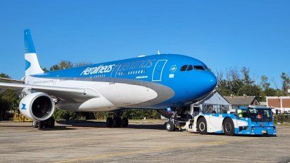 Uno de los Airbus A330 de Aerolíneas Argentinas.