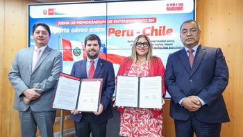 El memorando de entendimiento consolida y fortalece la conectividad aérea entre Perú y Chile.