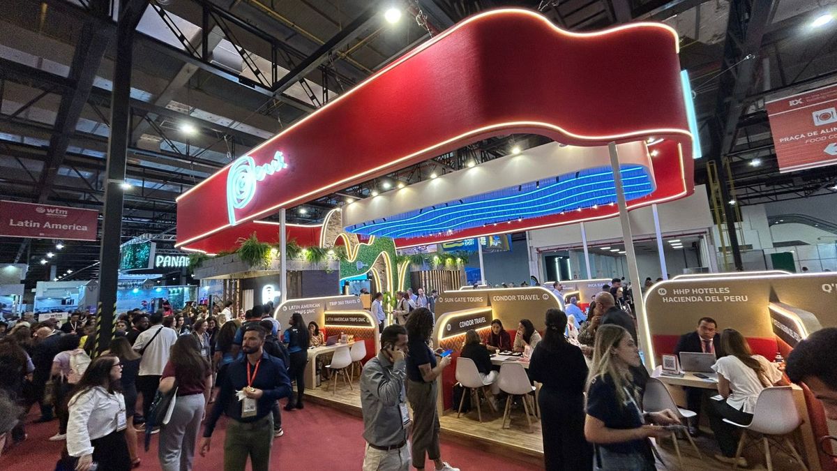 Stand de Perú en WTM Latin America 2026, en San Pablo.