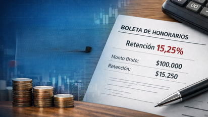 Desde 2026, la retención aplicada a las boletas de honorarios subirá a 15,25%, como parte del proceso gradual de cotizaciones obligatorias para independientes. &nbsp;