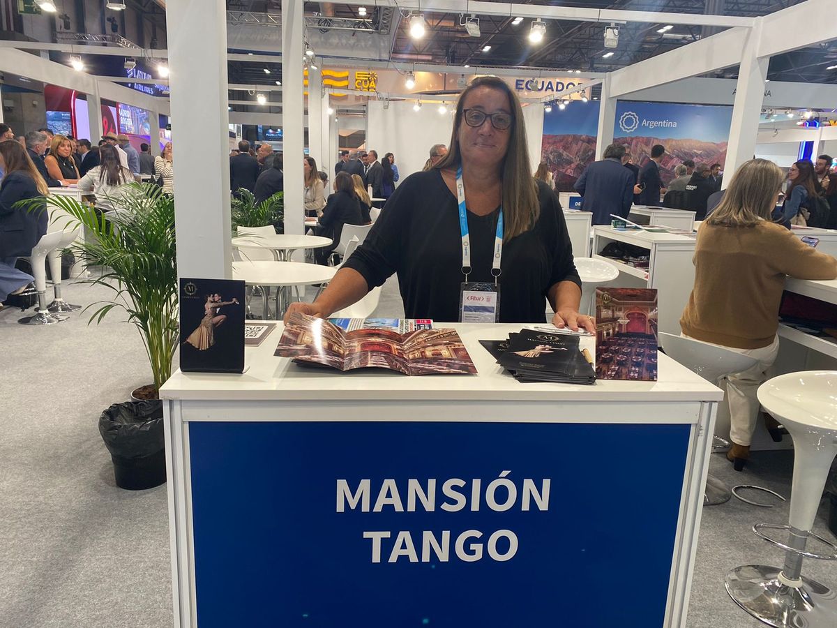 Soledad Giacomantone, responsable de Ventas y Marketing de Mansión Tango, en Fitur.