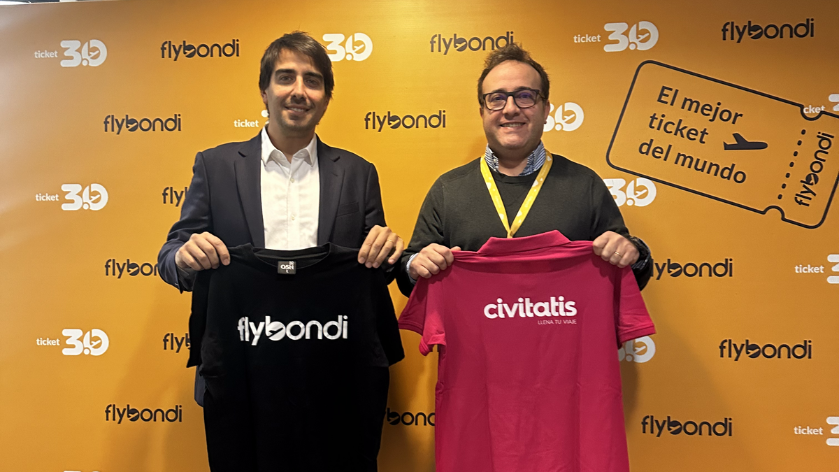 Nicolás Posse, Country Manager de Civitatis Argentina y Development Manager de la compañía en Uruguay y Chile; junto a Federico Pastori, director Comercial de Flybondi.