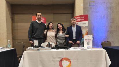 Tourmundial en el Workshop Ladevi Chile: Hernán De Freites, Daniela Quintanilla, Natalia Hernández, Jorge Paredes.