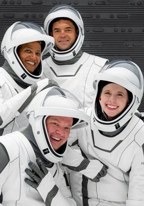 La tripulación de la "Inspiration 4", de Space X.
