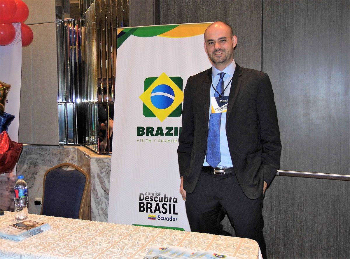 Leandro Magalháes, jefe del sector de promoción comercial de la Embajada de Brasil en Ecuador y representante del Comité Descubra Brasil. - Ladevi Medios y Soluciones Leandro Magalháes, jefe del sector de promoción comercial de la Embajada de Brasil en Ecuador y representante del Comité Descubra Brasil.