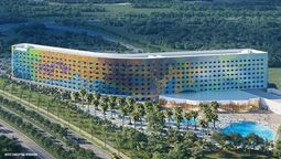 Así lucirá el hotel Stella Nova cuando abra en 2025 en Universal Orlando Resort.