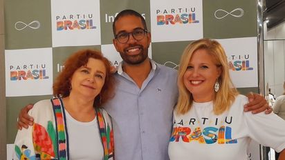 Los ejecutivos de Infinitas Travel que encabezaron el evento Partiu Brasil: Monica Marzulo, Daian Silva y Romina Navarro.