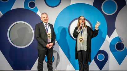 Edgar Lacker, CEO de Aviareps, y Alessandra Priante, director de OMT para Europa. Edgar Lacker, CEO de Aviareps, y Alessandra Priante, director de OMT para Europa.