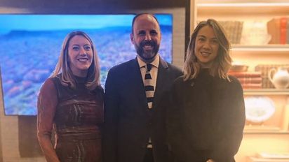 Elvira Marcos Salazar, consejera de Turismo de la Embajada de España en Colombia; Mateo Asensio, director de Marketing de Turismo de Barcelona; y&nbsp;Freda Dueñas, vicepresidente comercial de Aviatur.