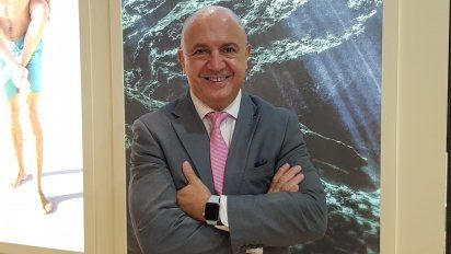 Javier Aranda, director ejecutivo de la Asociación de Hoteles de Cancún, Puerto Morelos e Isla Mujeres, en plena Fitur.