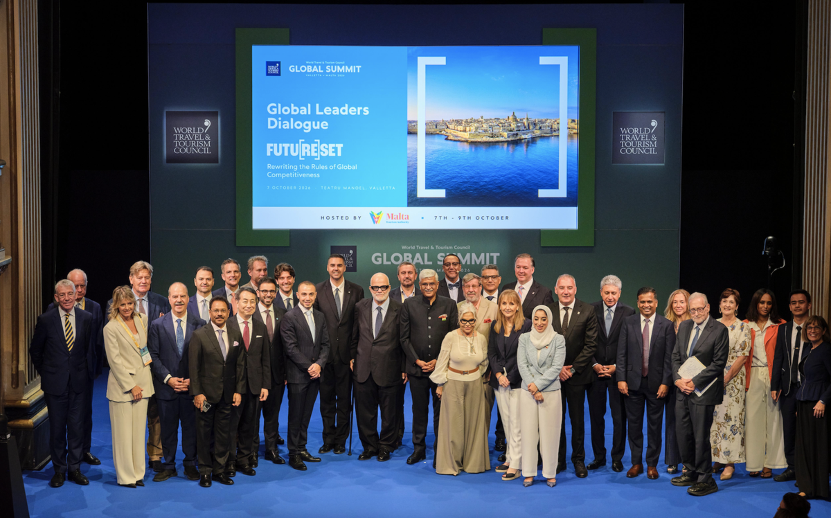 Cupula directiva de la WTTC durante su cumbre mundial 2026 en Malta.