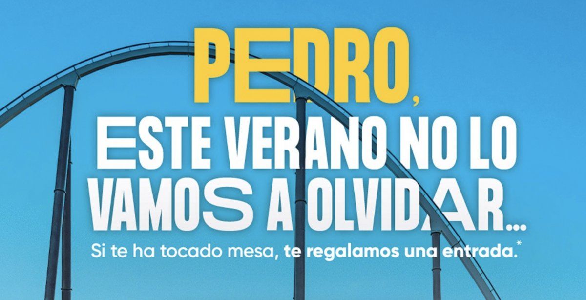 Cartel promocional de Portaventura para las elecciones 23-J.