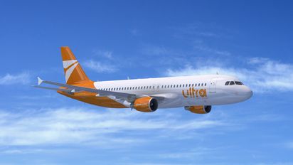 Uno de los Airbus A320NEO de Ultra Air, la más reciente incorporación al mercado colombiano.
