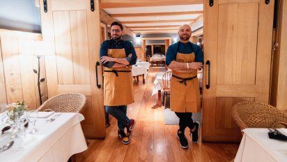 Germán Martitegui y Damián Betular en Belluno, Hotel Correntoso.
