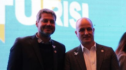 Matías Lammens y Dante Querciali, en el Foro Nacional de Turismo