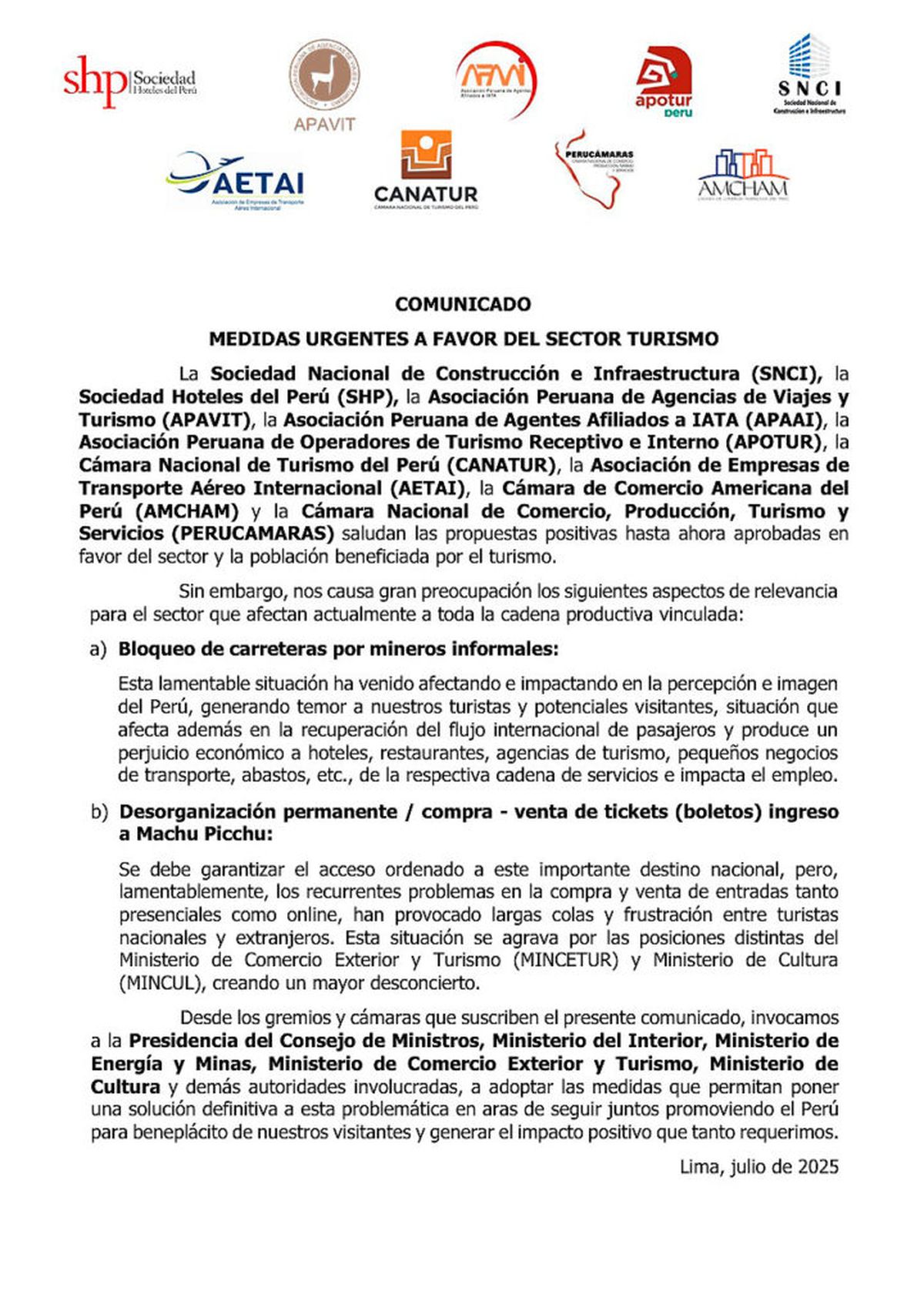 COMUNICADO