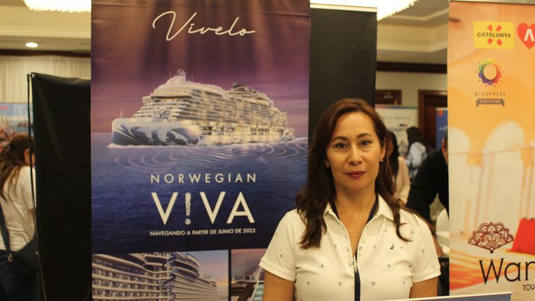 María Elena Cruz, representante de Ventas para la Sierra de los cruceros Norwegian Cruise Line en Repviajes.&nbsp;