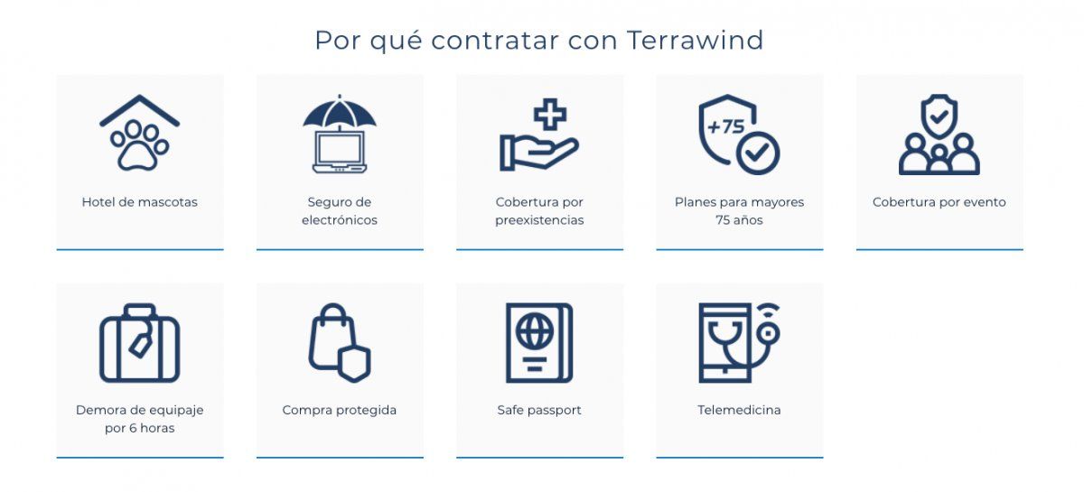 Terrawind Global Protection ofrece una serie de productos de asistencia al viajero.