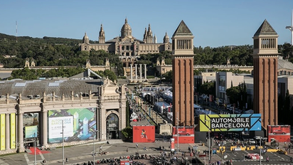 La Fira de Barcelona durante el Salón del Automóvil.