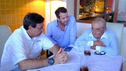 Gilson Machado Neto, Carlos Brito y Juan José “Pepe” Hidalgo, del grupo Globalia.