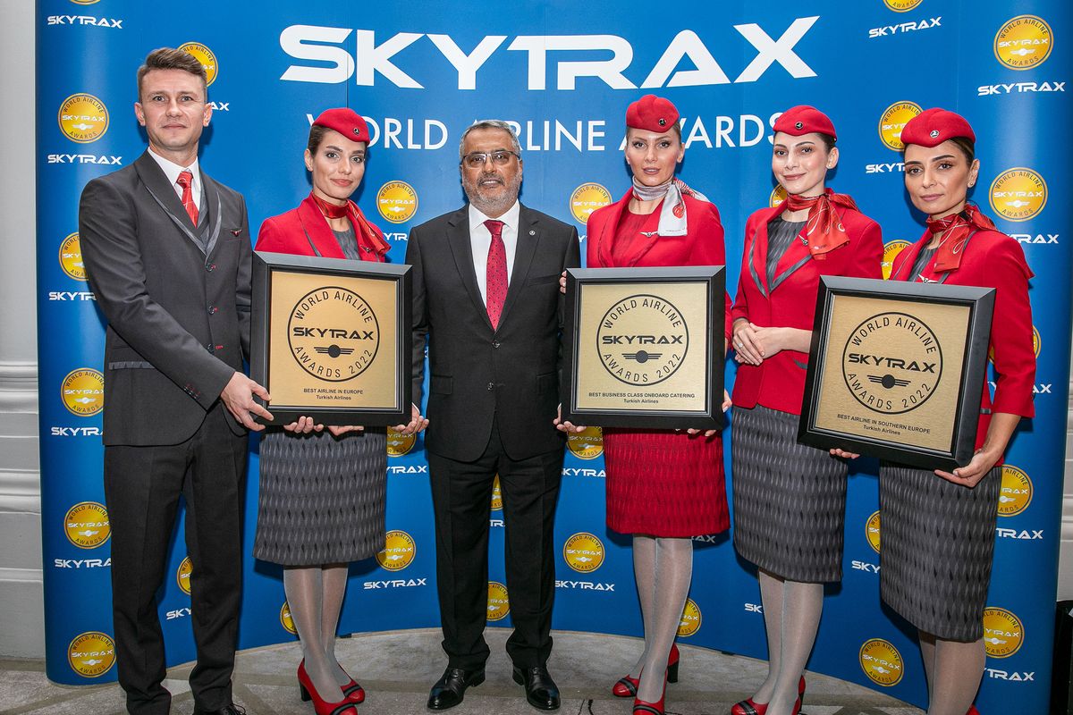 Turkish Airlines recibió tres reconocimientos de los premios Skytrax World Airline Awards 2022.