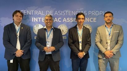 Gerson Vianna Alves, Eduardo Aoki, Alexis Fontana y Agustin Barroso, directores en Intermac Assistance Argentina.