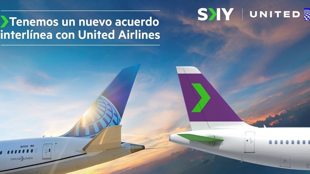 A partir de este mes, los pasajeros de United Airlines conectarán con más de 30 destinos operados por Sky Airline en Perú, Chile y Sudamérica.