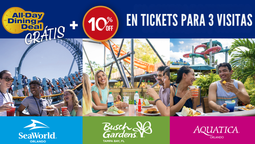 United Parks: la campaña ofrece un 10% de descuento en la compra de la entrada para tres visitas y, además, incluye sin costo el All Day Dining Deal.