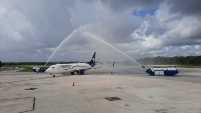 CARIBE MEXICANO. Aeroméxico estrenó ruta Guadalajara-Cancún