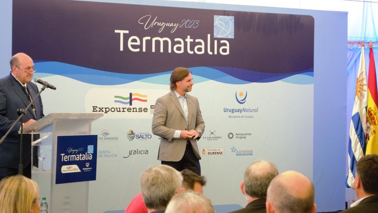 Termatalia: Rogelio Martínez González junto a Luis Lacalle Pou.
