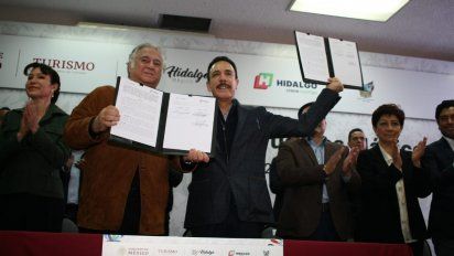 Miguel Torruco y Omar Fayad.