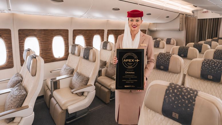 Emirates ha sido reconocida como Mejor aerolínea global de Oriente Medio en los APEX Best in Airline Awards 2026