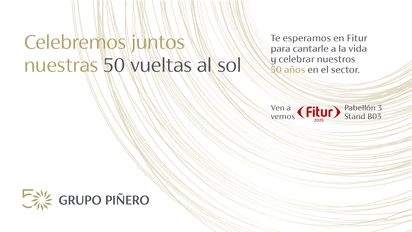 Grupo Piñero estará presente en Fitur 2025 en el stand 3B03, pabellón 3. Grupo Piñero estará presente en Fitur 2025 en el stand 3B03, pabellón 3.