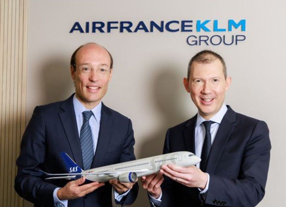 Anko van der Werff, presidente y CEO de SAS y Benjamin Smith, CEO del grupo Air France-KLM.