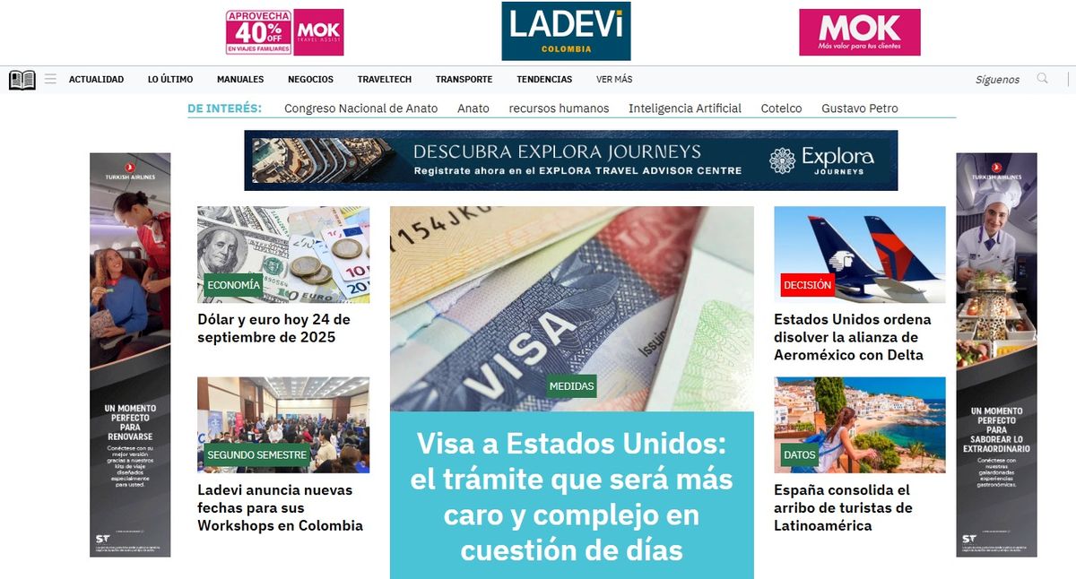 Los portales de Ladevi Medios y Soluciones, entre ellos, La Agencia de Viajes Colombia, son auditados por Google Analytics.&nbsp;