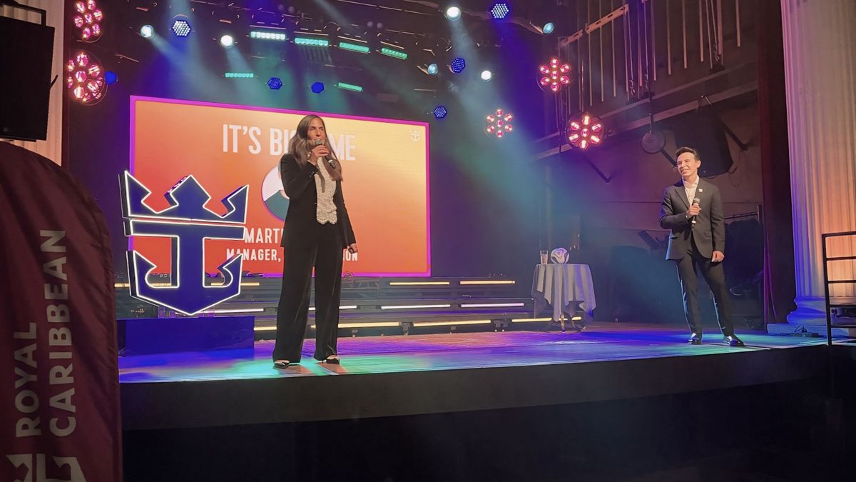 Itzel Vald&eacute;s, vicepresidenta asociada interina para Latinoam&eacute;rica y el Caribe, y Mart&iacute;n Parra, gerente de Desarrollo de Negocios para Centroam&eacute;rica, Caribe y Colombia de Royal Caribbean.