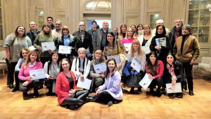 Agentes y directivos al término del encuentro de Sandals & Beaches Resorts.