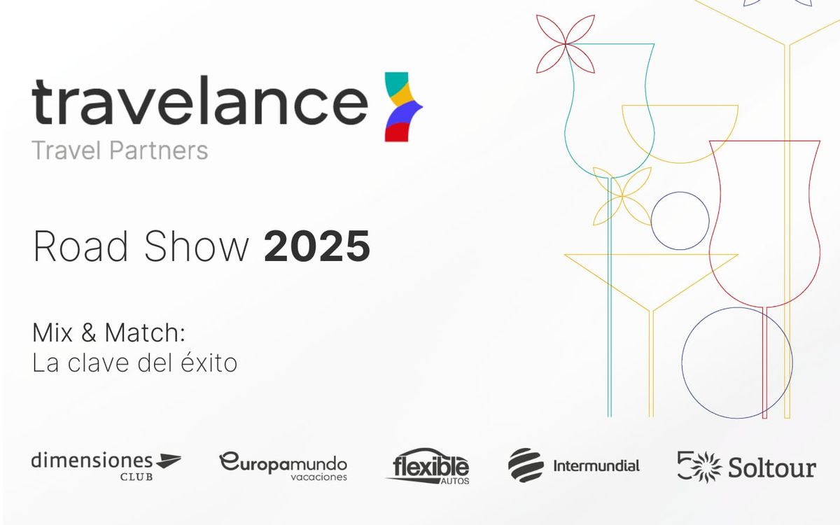 El flyer representativo de la edición 2025 del roadshow de Travelance.