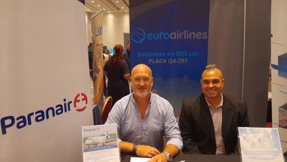 Los ejecutivos de FLG Aviation en ECTU 2023.