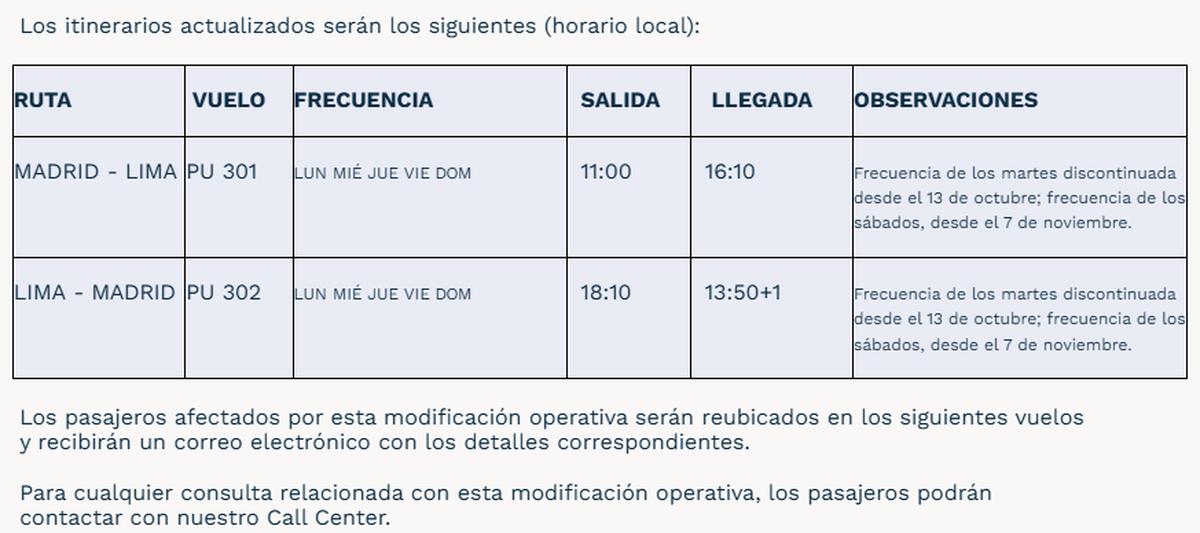 Actualización operativa de Plus Ultra Perú. Actualización operativa de Plus Ultra Perú.