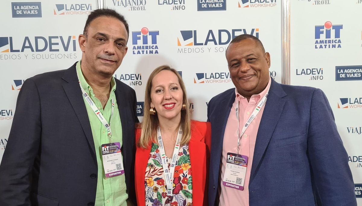 Mohamed Mossad, presidente de Exotic Tours and Travel; Yanina Núñez, directora general de Soulreps; y Fouad Ousaid, socio gerente de Exotic Tours and Travel.
