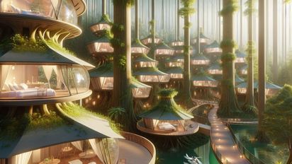 Hoteles del futuro: duchas de teletransportación, viajes en el tiempo y otras experiencias exóticas que se imaginan los huéspedes con la ayuda de la IA