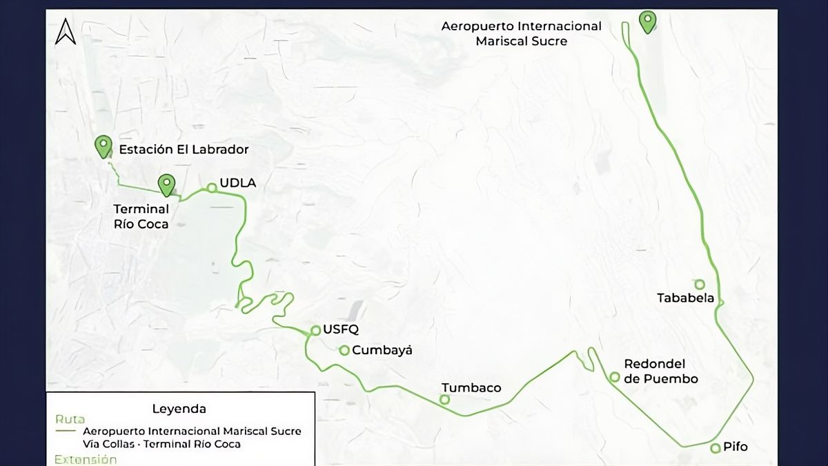 Tres rutas de transporte público conectan con el Aeropuerto Internacional Mariscal Sucre de Quito.&nbsp;