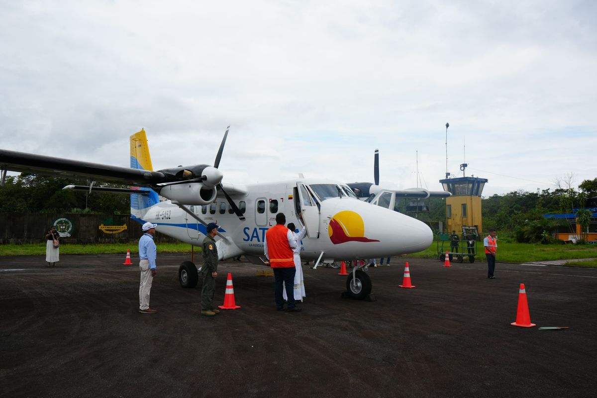 Primer Twin Otter DHC-6 Serie 400 de Satena conectará a Medellín con Condoto, El Bagre y Montelíbano.