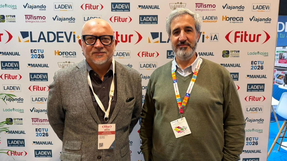 Gustavo Di Mécola, propietario de UMA Travel; junto a Gustavo Carracedo, de Plumaria.