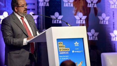 El titular de la Secretaría de Infraestructura, Comunicaciones y Transportes (SICT) disertó en el Wings of Change Americas (WOCA 2023) organizado por la Asociación de Transporte Aéreo Internacional (IATA).