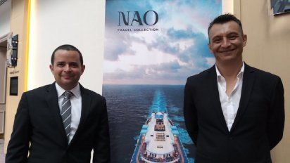 Con el respaldo de Royal Caribbean International, Nao Travel Collection anunció su inicio de operaciones en México en un evento para las agencias de viajes. En la imagen, Mauricio Bustamante y Francisco Bravo, director general y gerente de Marketing y Producto de Nao Travel Collection, respectivamente.&nbsp;