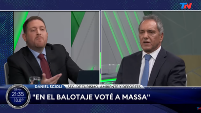 Jonatan Viale entrevistó a Daniel Scioli en el programa que conduce en TN.