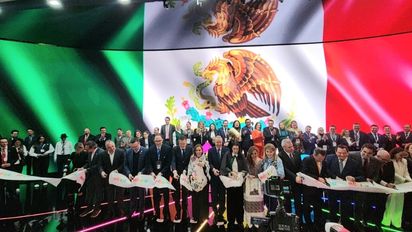 Gobernadores, secretarios de Turismo, empresarios y legisladores, encabezados por la secretaria de Turismo federal, inauguraron el stand de México en Fitur 2025.&nbsp;