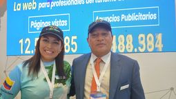 Eliana Guzmán y Luis Alberto Jiménez, gerente general del Hotel Isla Palma.